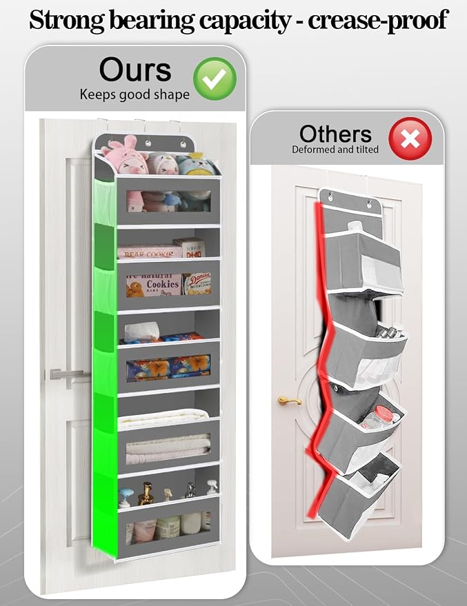 Over The Door Organizer, 5 Shelves Closet Door Hanging Organizer - Image 6