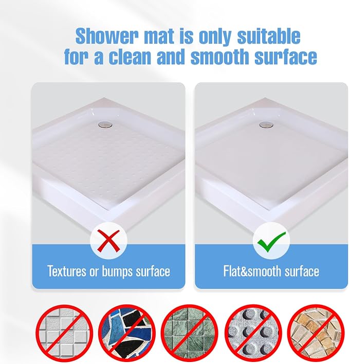 Shower Mat Non-Slip Bath Mat for Tub Floor & Stall - Image 7