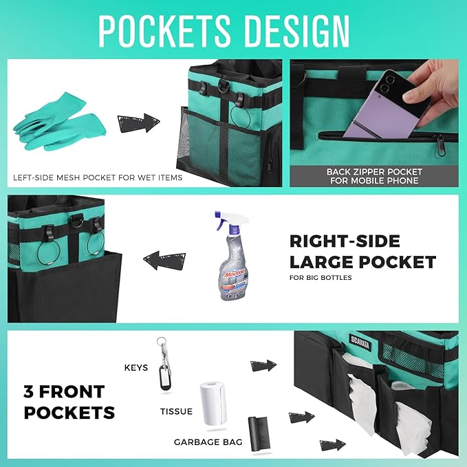 Wearable Cleaning Caddy Bag, Cleaning Caddy Supplies Organizer - Image 2
