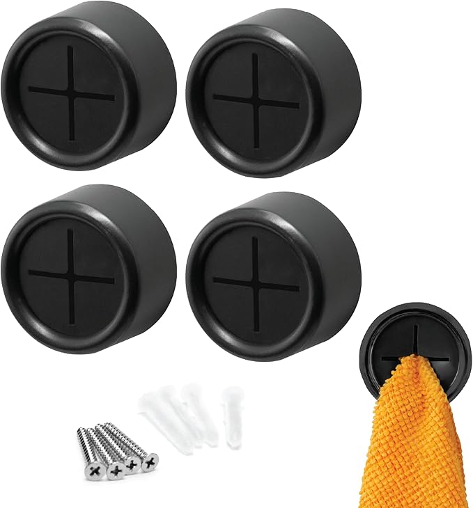 S&T INC. Round Adhesive Push Towel Hooks by STINC
