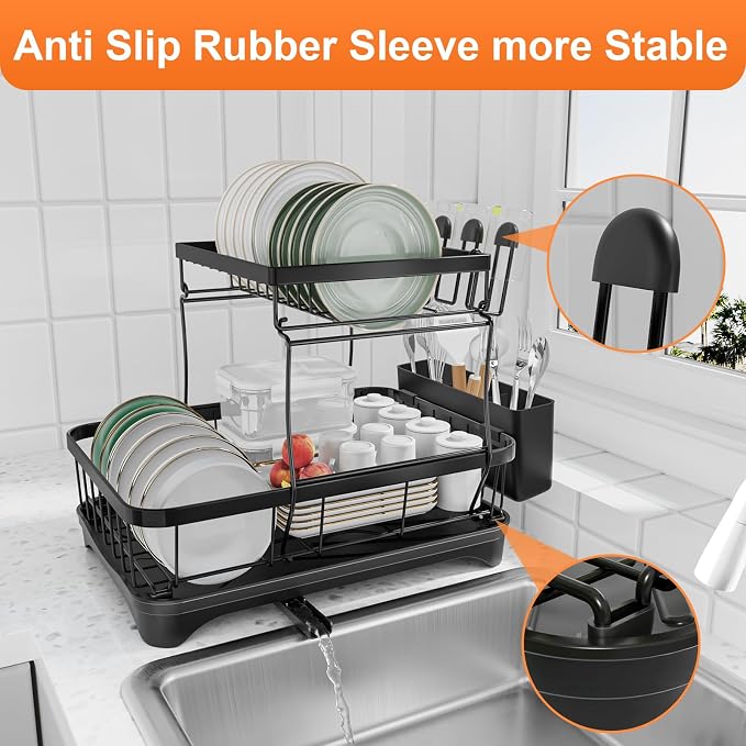 Dish Drying Rack Two-Tier Drying Rack - Image 6