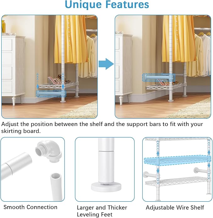 Timate F3 Garment Rack Heavy Duty Clothes Rack - Image 6