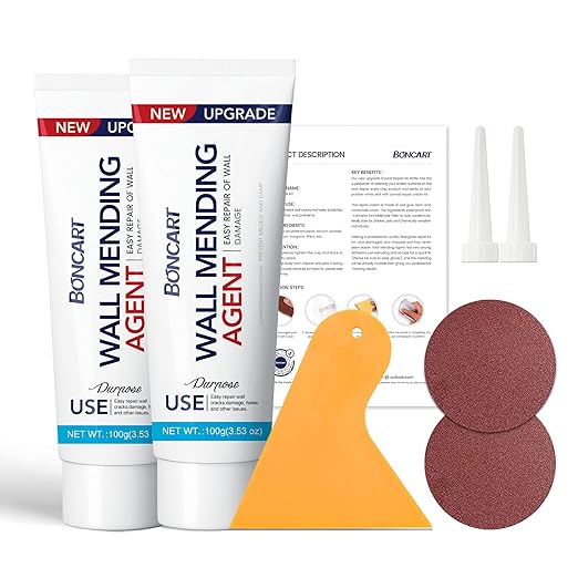 Drywall Repair Kit, 2 Pack Wall Mending Agent, Wall Spackle by BONCART