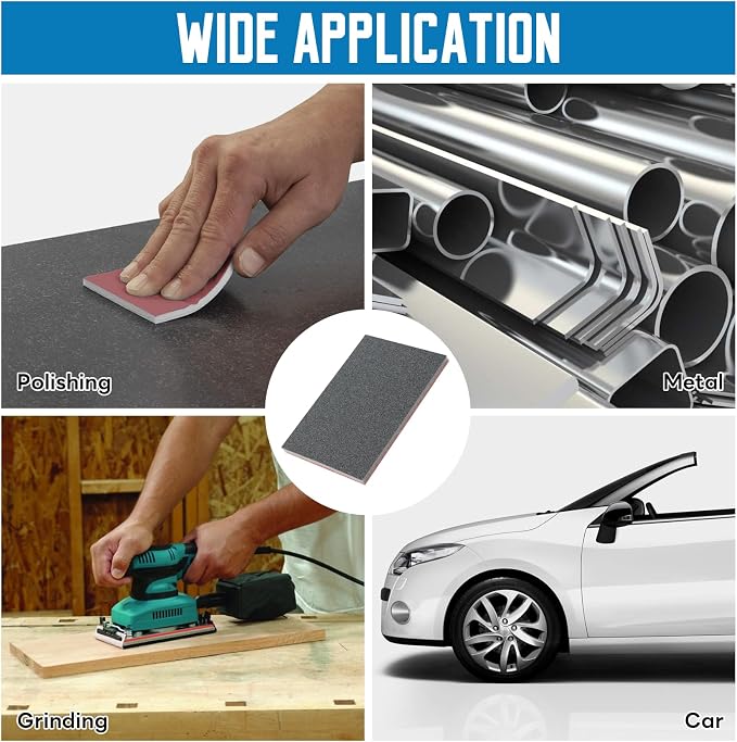 20 Pack 180 Grit Sanding Sponge, 3 x 4 Inch Soft Foam Sanding Block Wet Dry - Image 5