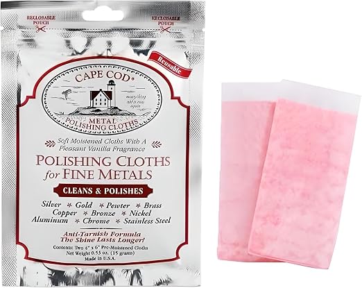 Cape Cod Polishing Cloths for Fine Metals | Jewelry Cleaner and Tarnish Remover - Image 2
