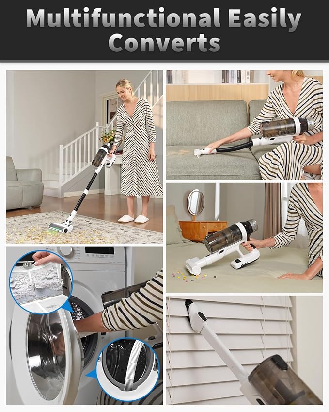 Cordless Vacuum Cleaner, 2 Batteries 110 Mins Runtime Vacuum Cleaners - Image 5