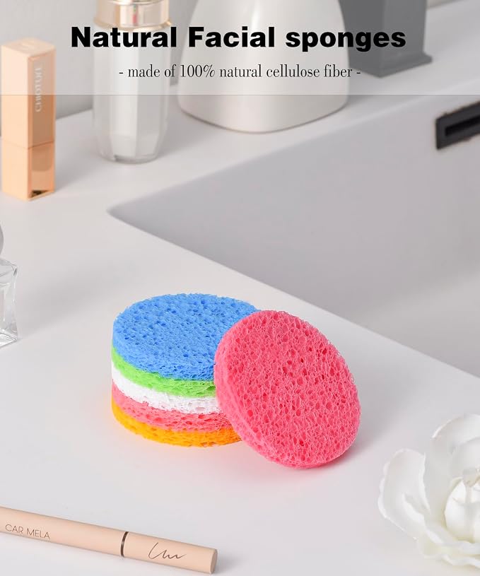 METUUTER 50 PCS Compressed Facial Sponges - Image 3