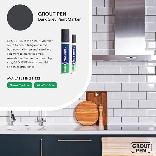 Grout Pen Dark Grey Tile Paint Marker: Waterproof Grout Paint, Tile Grout - Image 7