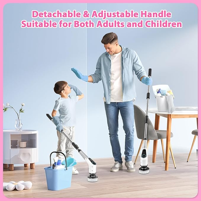 Dovety Electric Spin Scrubber, Cordless Cleaning Brush, Shower Scrubber - Image 7