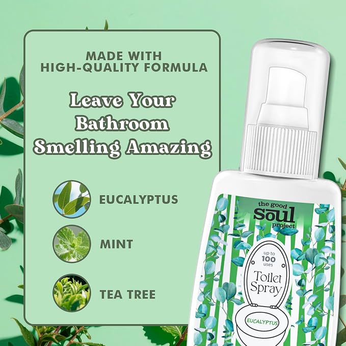 Toilet Spray, Eucalyptus, Bathroom Odor Deodorizer, 2Oz Each Travel Size Air - Image 2