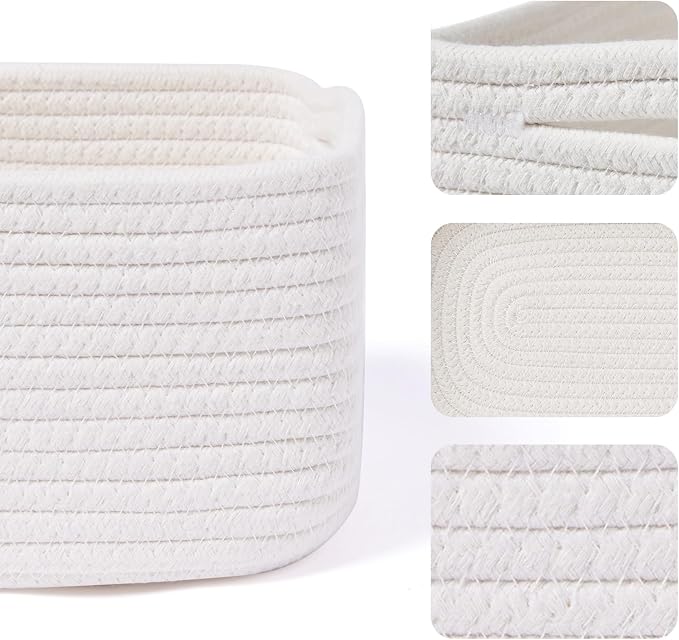 Small Storage Baskets for Organizing | Closet Organizer Bins | Shelf Toy Basket - Image 2
