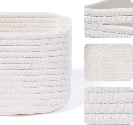 Small Storage Baskets for Organizing | Closet Organizer Bins | Shelf Toy Basket - Image 2