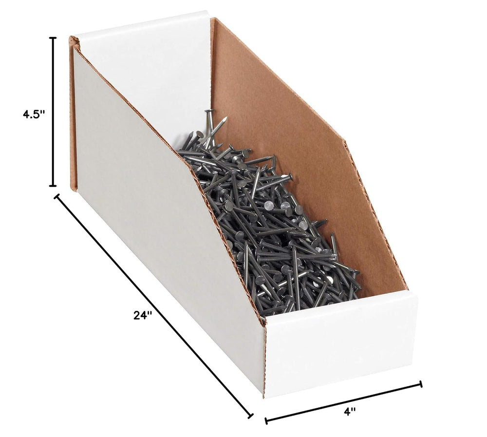 Box USA Storage Bins Large 4"L x 24"W x 4 1/2"H 50-Pack - Corr...