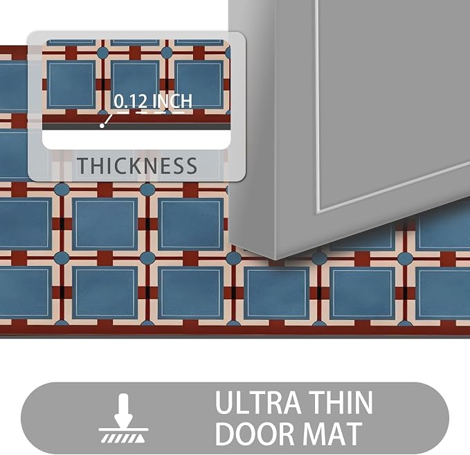 Ultra Thin Door Mat Indoor Entrance, 1/10 in Thin Door Mats - Image 2