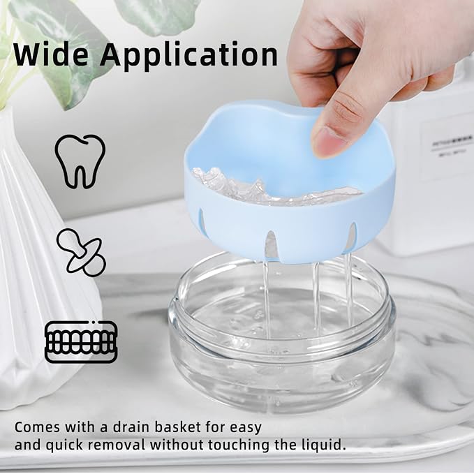 Leak Proof Denture Cup Kit Portable Retainer Case Perfect - Image 3