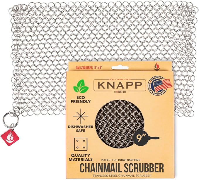 Knapp Made CM Scrubber 9"x6" Small Ring Cast Iron Scrubber by CM+SCRUBBER