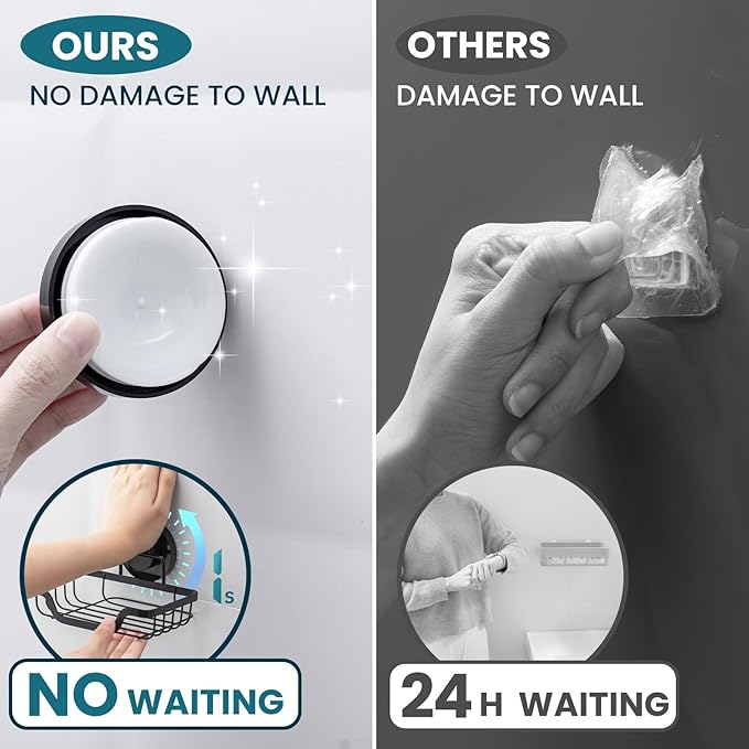 TAILI Soap Holder Bar Dish Suction Cup, Bar Shampoo Rack - Image 9