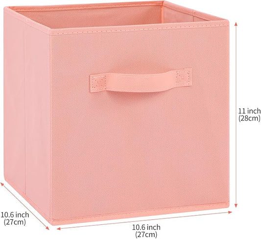 Stero Fabric Storage Bins 6 Pack Fun Colored Durable Storage Cubes - Image 2