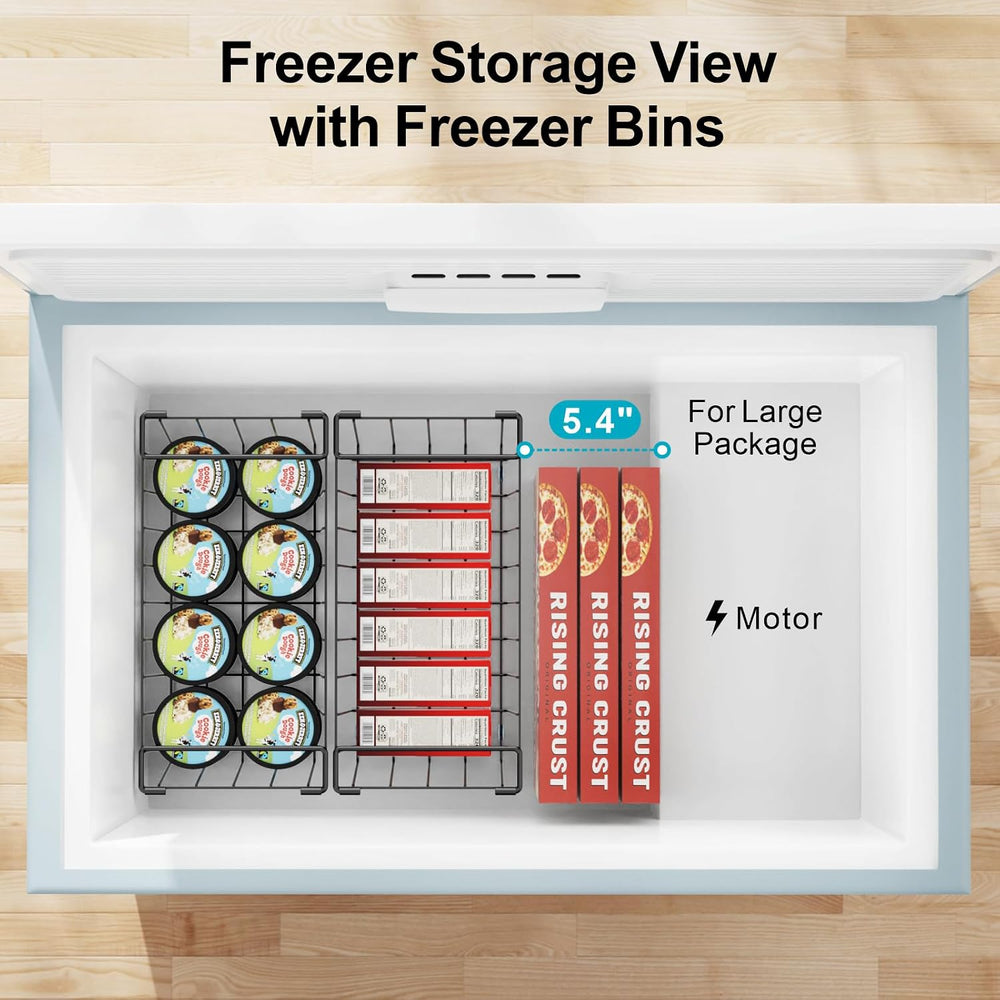iSPECLE Chest Freezer Organizer - Small Storage Baskets for 7 Cu.Ft, 8 Pack