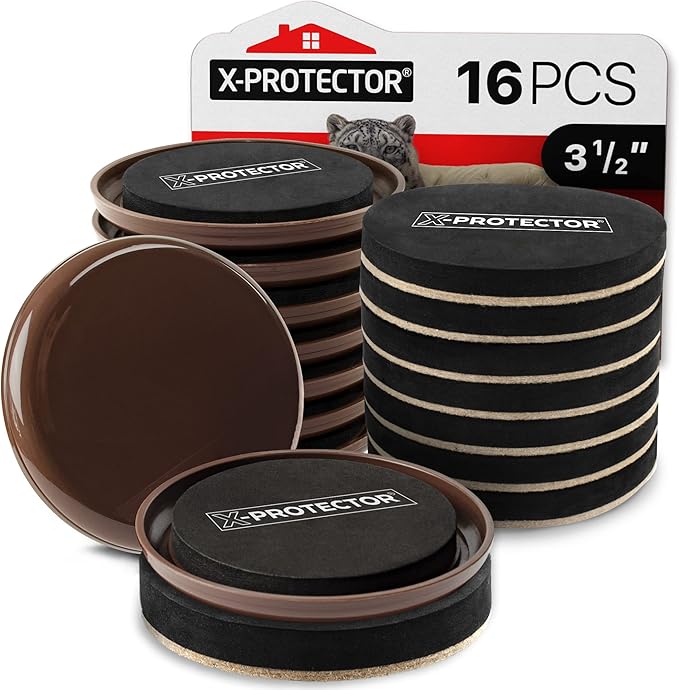 Furniture Sliders X-PROTECTOR 16 PCS – Furniture Sliders Hardwood Floors & Felt by X-Protector