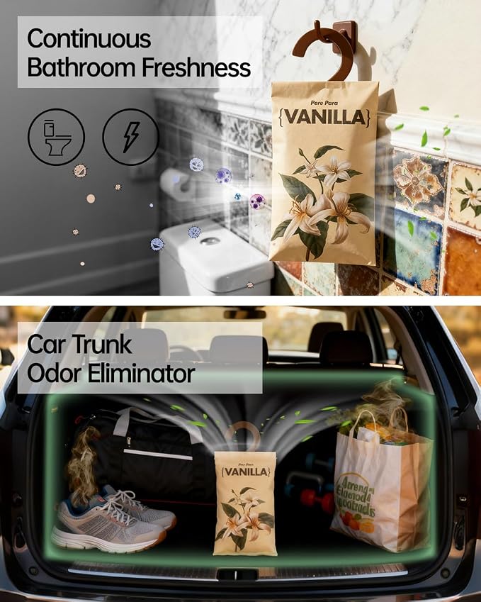 12 Packs Vanilla Walk in Closet Scent sachets, 【Deodorizer - Image 3