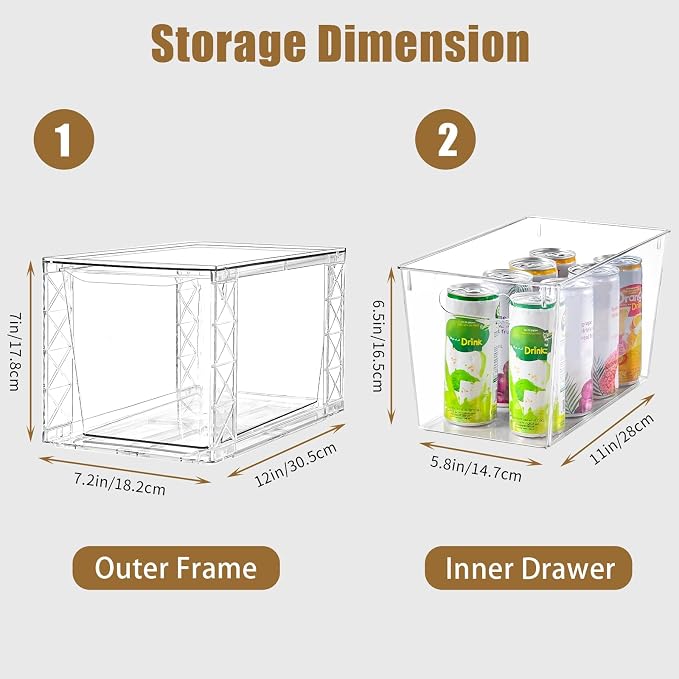 6Pack Stackable Kitchen Storage Organizer, Pantry Organizers and Storage - Image 3