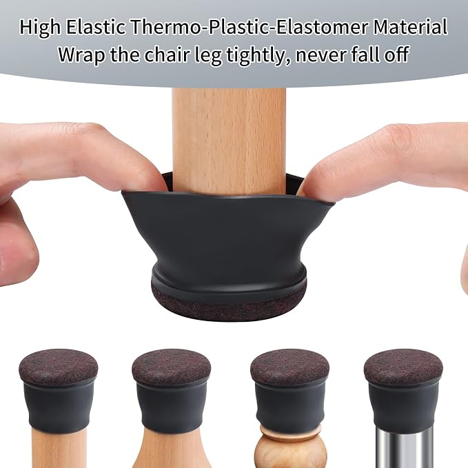 Ezprotekt 24 Pcs Extra Large Chair Leg Floor Protectors - Image 5