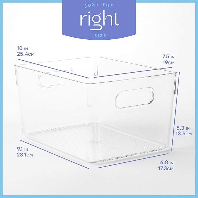 Plastic Food Storage 8 Pack Clear Container Bin - Image 3