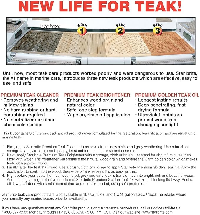 STAR BRITE Teak Care 3 Step Kit - Image 2