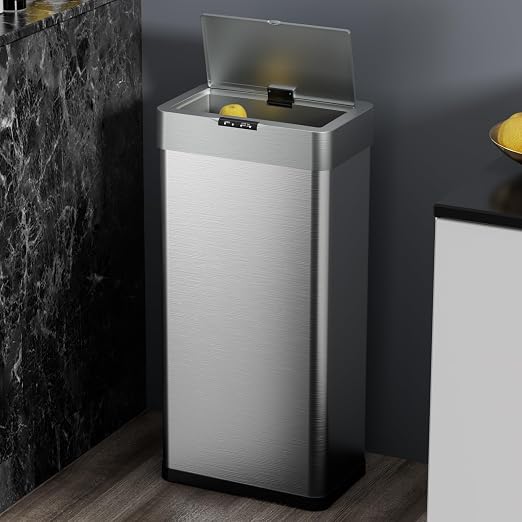 TLSUNNY 13.2 Gallon Motion Sensor Trash Can, Touchless Automatic Garbage Can - Image 7