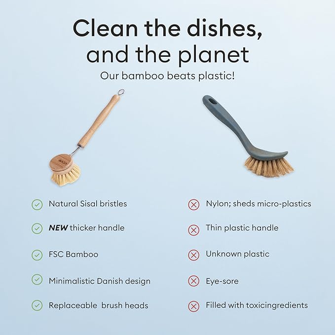 Vove Bamboo Dish Brush, FSC-Certified - Image 4