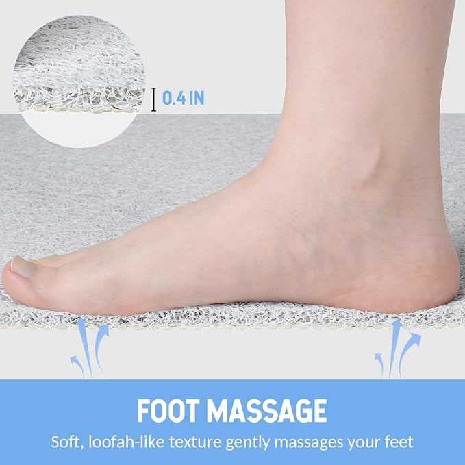 Non-Slip Bathtub Mat, Anti Slip Shower Mat, Fast Drying Bathtub Mats, Foot - Image 5