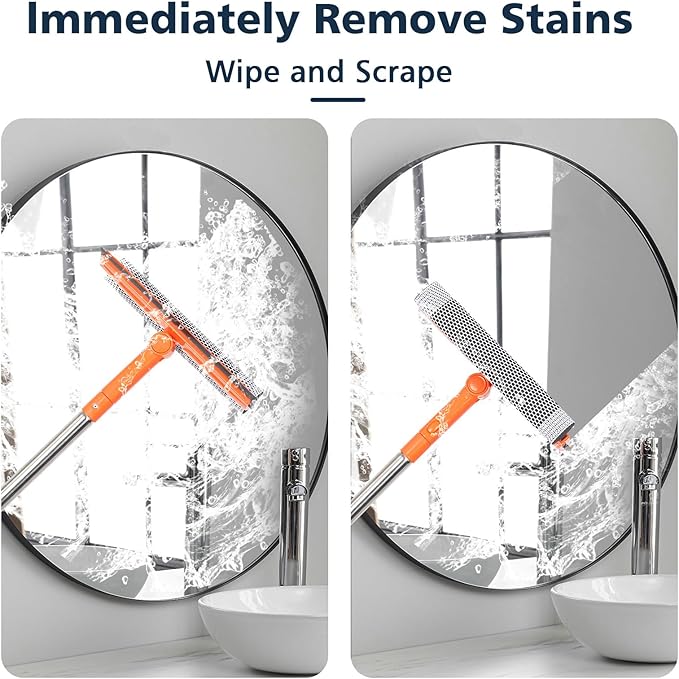 Professional Window Squeegee, 2 in 1 Squeegee Window Cleaner - Image 5