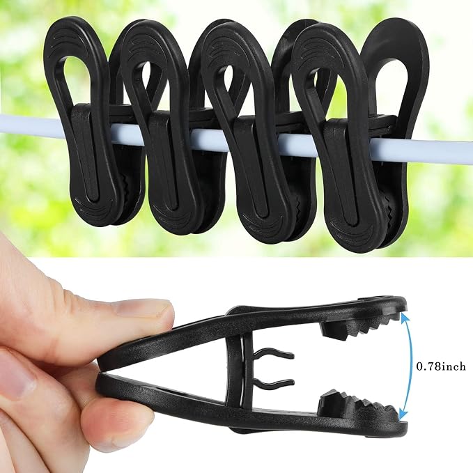 Tinfol 50pc Plastic Coat Hanger Clips - Image 5