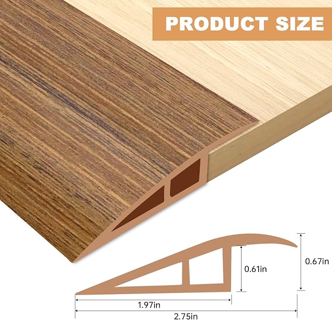 Vinyl Door Threshold Flooring Transition Strip Self Adhesive Carpet Edging Strip - Image 2