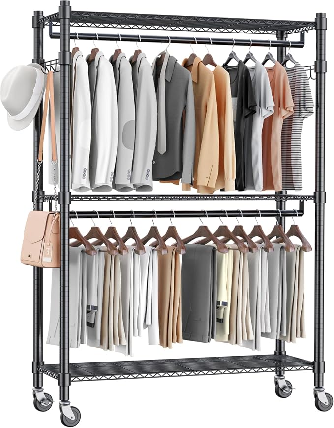 Homdox Rolling Garment Rack by HOMDOX