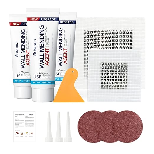 Drywall Repair Kit, Spackle Wall Repair Kit, 3 Pack Wall Mending Agent Putty by BONCART