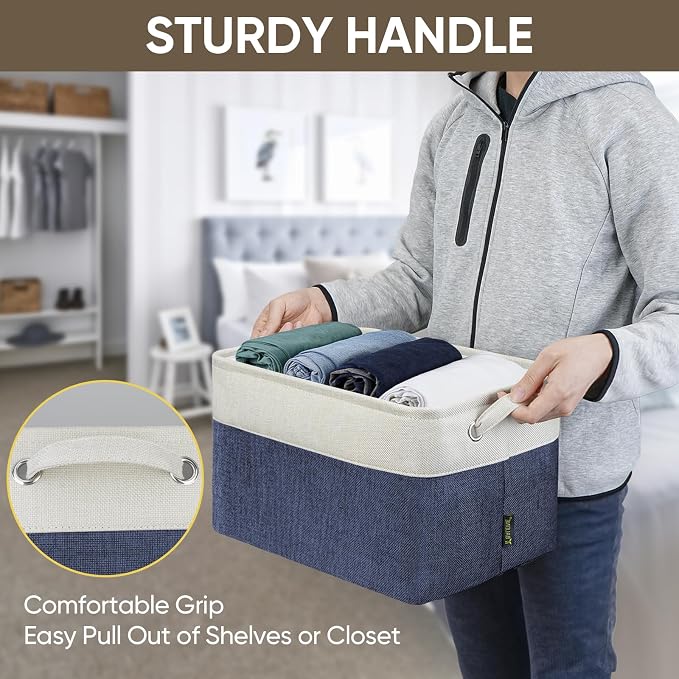 BALEINE 2 Pack Fabric Storage Bins - Image 8