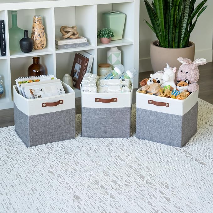 OrganiHaus 12x12 Fabric Storage Bins - Image 4