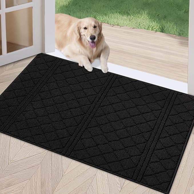 REFETONE Indoor Doormat, Front Back Door Mat 20"x32" Absorbent Rubber Backing by Refetone