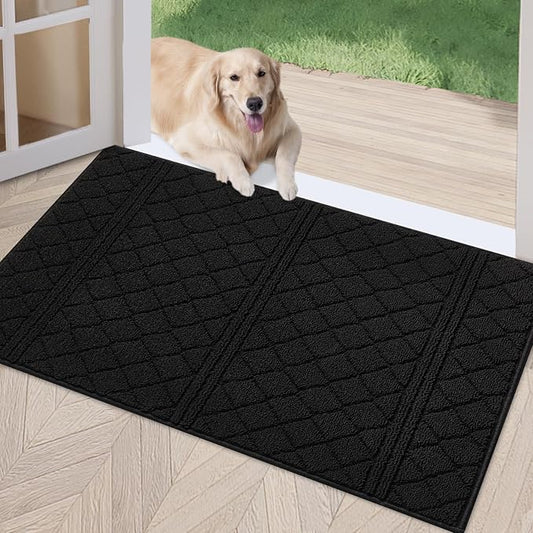 REFETONE Indoor Doormat, Front Back Door Mat 20"x32" Absorbent Rubber Backing by Refetone