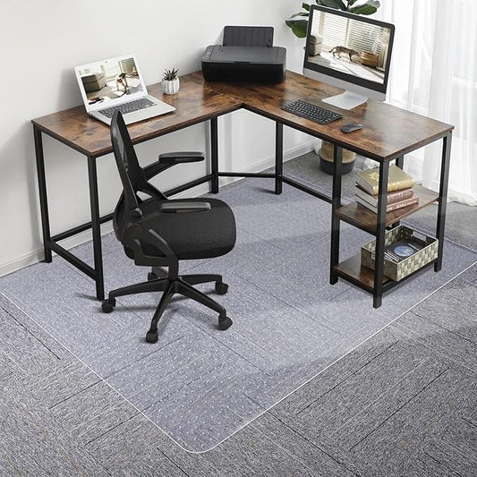 SALLOUS Chair Mat for Carpet, Heavy Duty Vinyl Floor Mat by SALLOUS