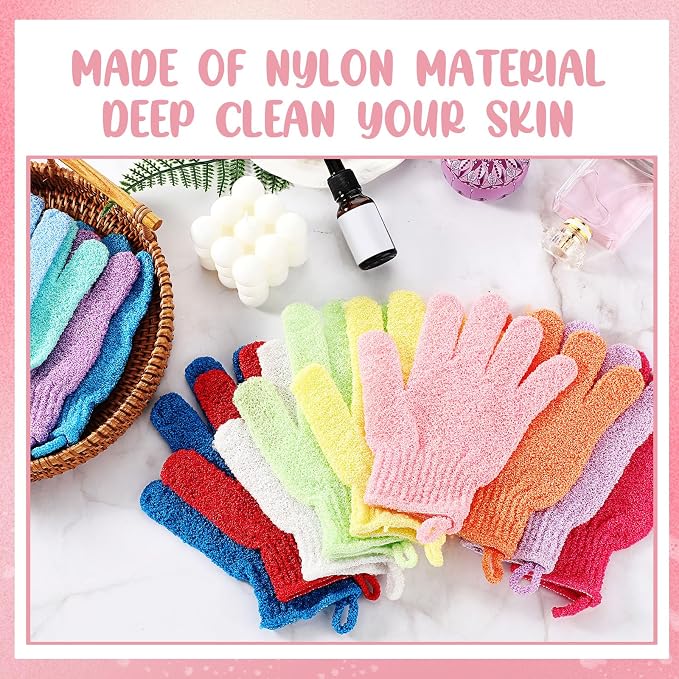 104 Pcs Exfoliating Glove Bulk Shower Gloves - Image 7
