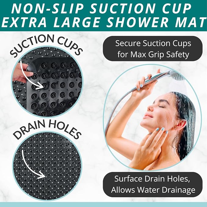 ENKOSI Extra Large Square Non Slip Shower Mat - Image 2