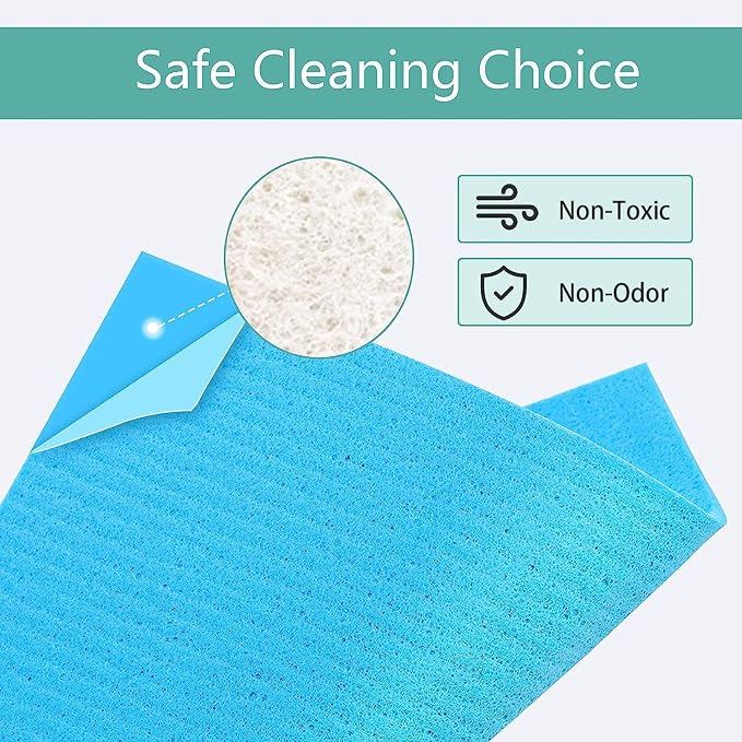 HOMEXCEL Swedish Dishcloths for Kitchen 20 Pack, Sponge Dish Cloth for Counters - Image 3