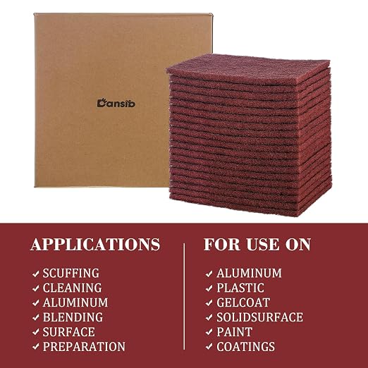 50 Pcs 7447 Fine General Purpose Scuff Pads 6 X 9 Inch Abrasive Hand Sanding - Image 5