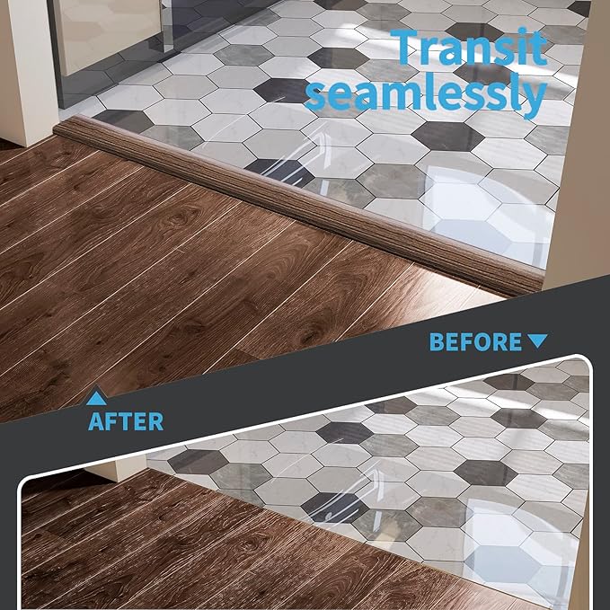 Art3d 4 FT Self Adhesive Vinyl Floor Transition Strip, Laminate Strip Flat - Image 3