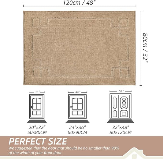 BEQHAUSE Door Mat 32" x 48", Non-Slip Door Mats Indoor Entryway Rugs Washable - Image 2