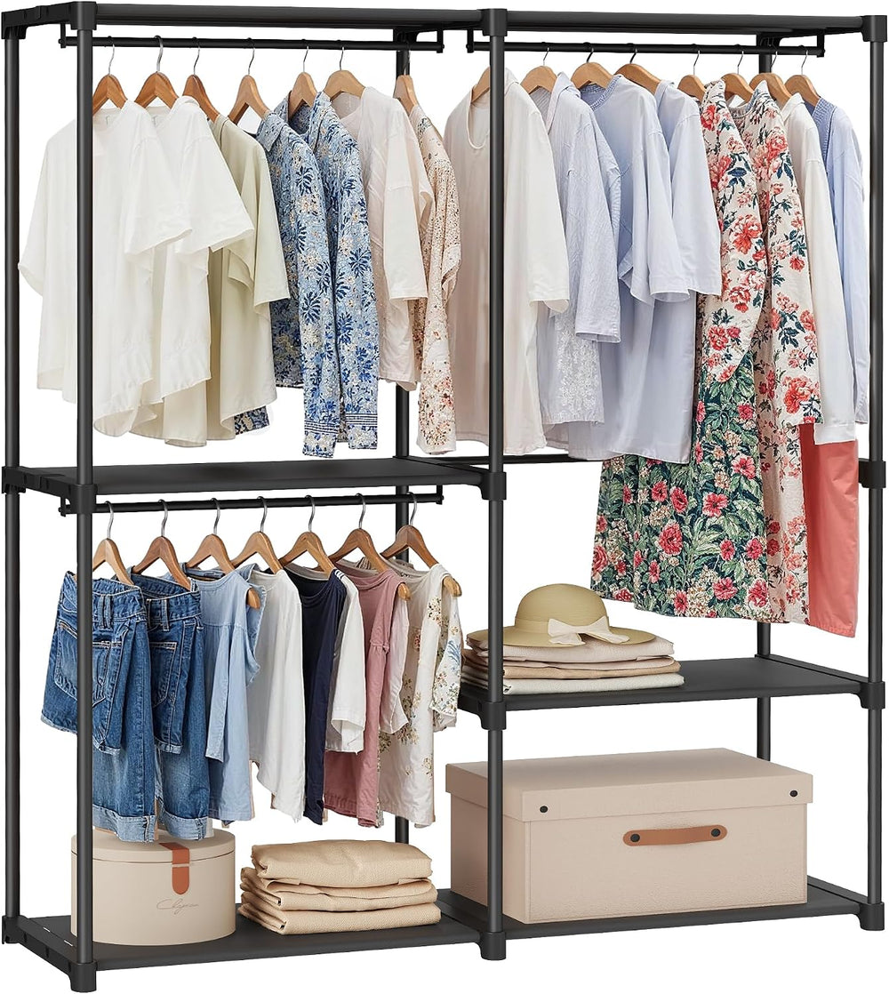 SONGMICS Portable Closet, Storage Organizer, 54.3 x 16.9 x 71.7 Inches