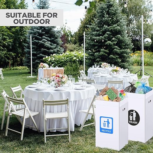 Tioncy 5 Pcs 30 Gallon Corrugated Cardboard Trash Cans Recycling Bins - Image 2